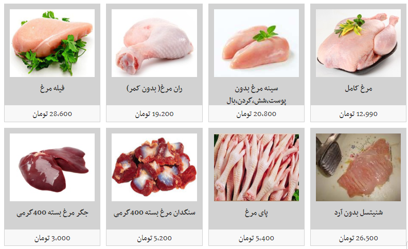 قیمت انواع مرغ بسته بندی در بازار + قیمت
