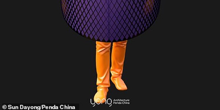 ساخت وسیله‌ای عجیب برای در امان ماندن از کرونا + عکس