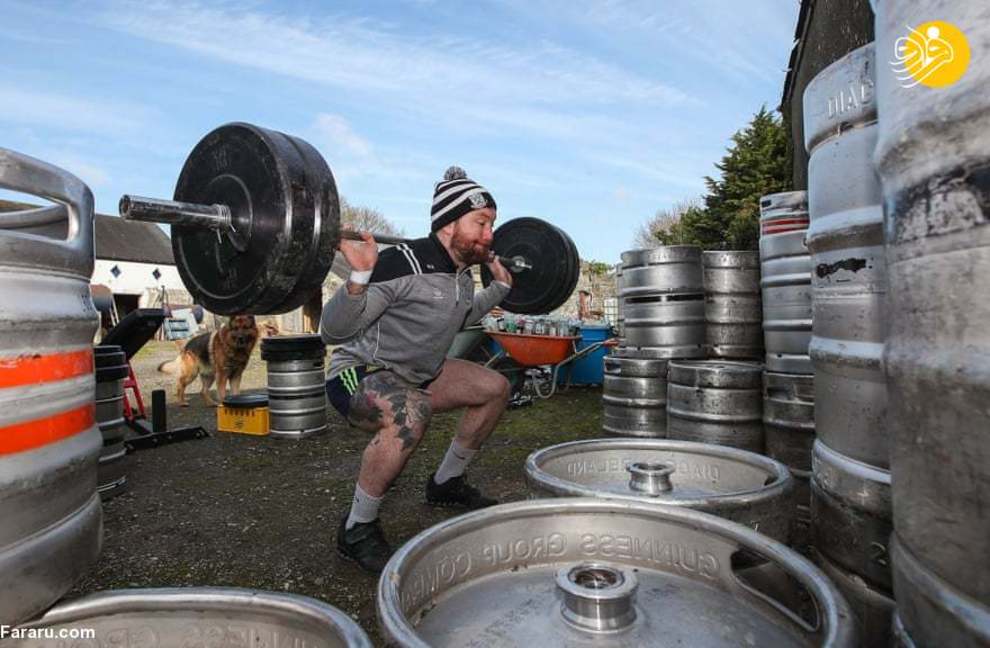 تصاویر| روش‌های خلاقانه ورزشکاران برای ورزش در قرنطینه