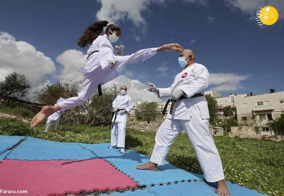 تصاویر| روش‌های خلاقانه ورزشکاران برای ورزش در قرنطینه