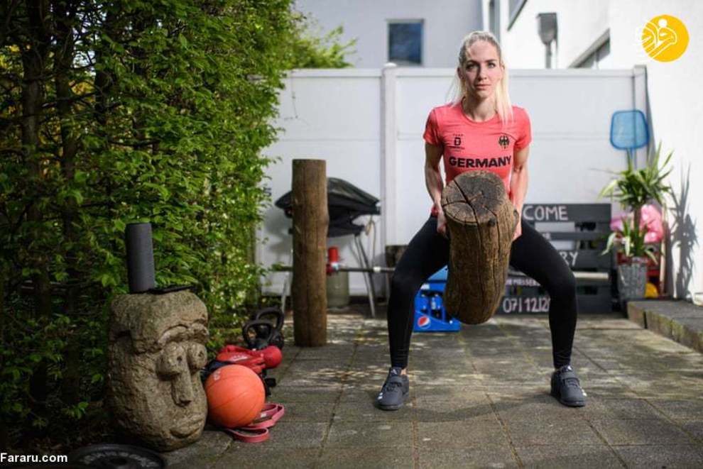 تصاویر| روش‌های خلاقانه ورزشکاران برای ورزش در قرنطینه