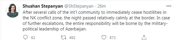 آرامش به منطقه مرزی با جمهوری آذربایجان بازگشت