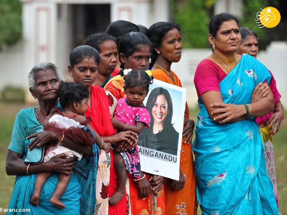 جشن پیروزی کامالا هریس در روستای آبا و اجدادی/ عکس