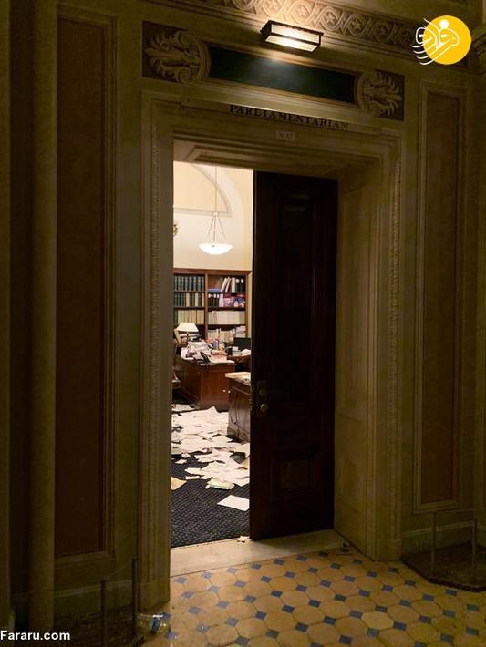 وضعیت کنگره آمریکا پس از حمله هواداران ترامپ/ تصاویر‌