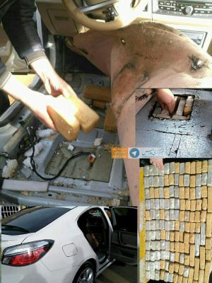 خودروی لوکس،میزبان 74کیلو هروئین+ تصویر