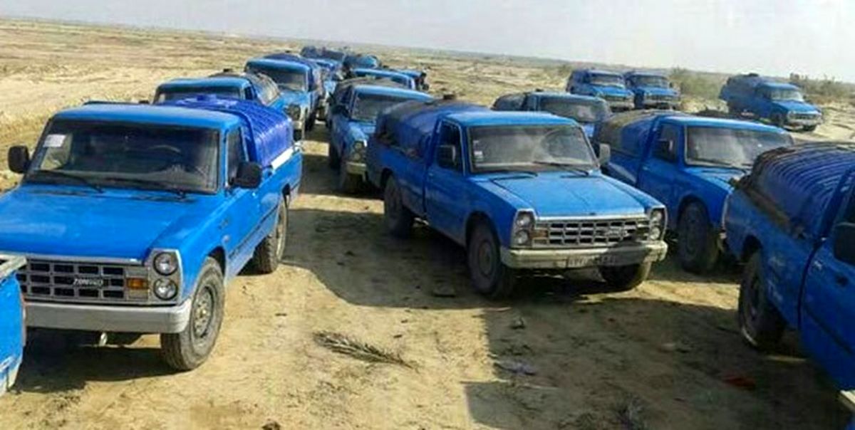 توقیف نیسان های حامل قاچاق سوخت در آبادان