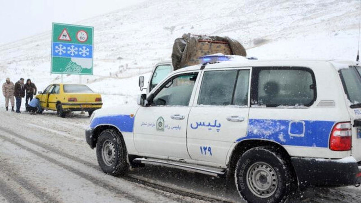 برف و باران در جاده‌های ۷ استان کشور