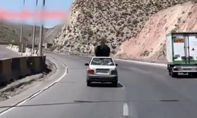 توقیف خودرو به دلیل حرکت خطرناک زن بدلکار/ ویدئو
