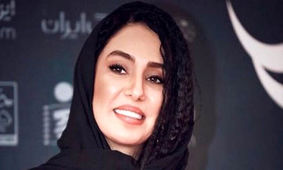 گریم عجیب صورت خانم بازیگر ایرانی