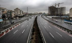 فرونشست آسفالت در اتوبان باکری 