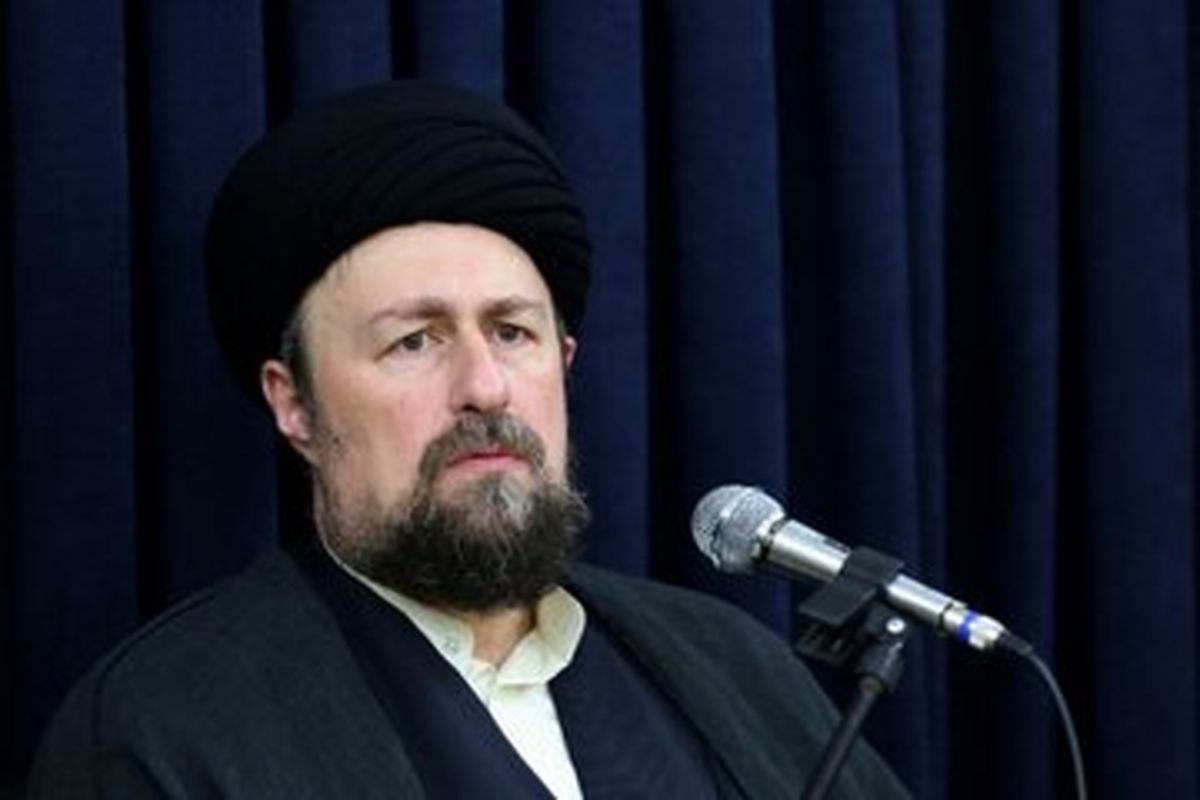 جدیدترین عکس از ۲ نوه امام خمینی در یک مراسم