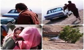 فیلم / نجات واقعی جان مریلا زارعی در سکانسی از فیلم " خوابم میاد "