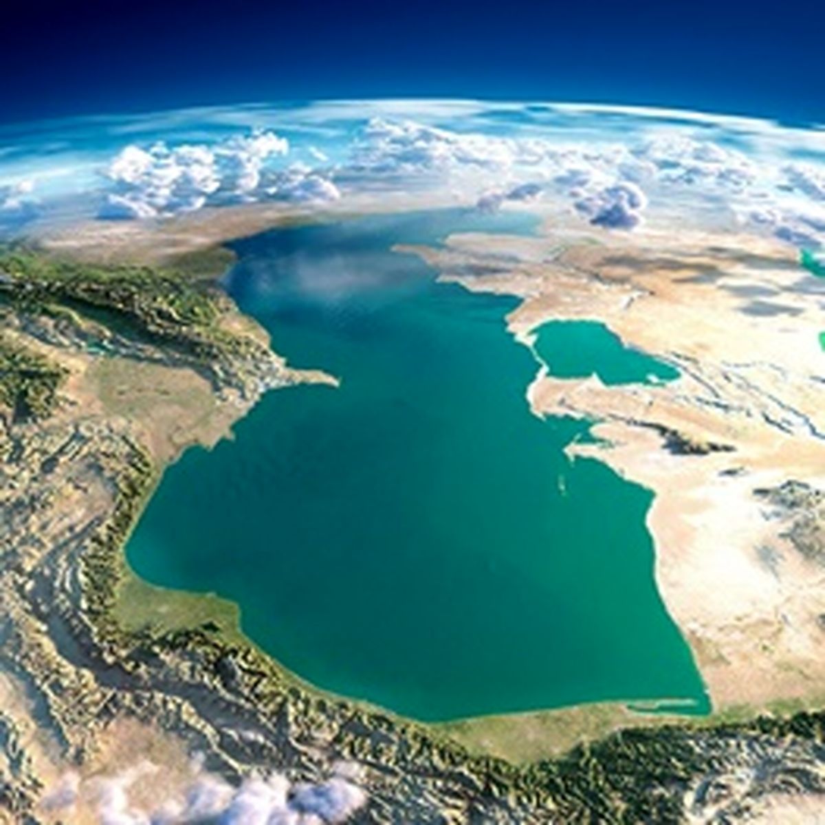 عکس خارق‌العاده فضایی از دریای خزر را ببینید
