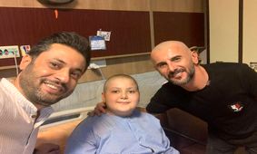 امین حیایی آرزوی کودک سرطانی را برآورده کرد + فیلم