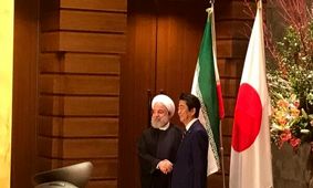 استقبال رسمی نخست وزیر ژاپن از رئیس جمهوری ایران