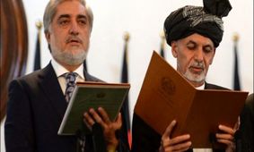 اشرف غنی و عبدالله به عنوان رییسان جمهوری افغانستان سوگند خوردند