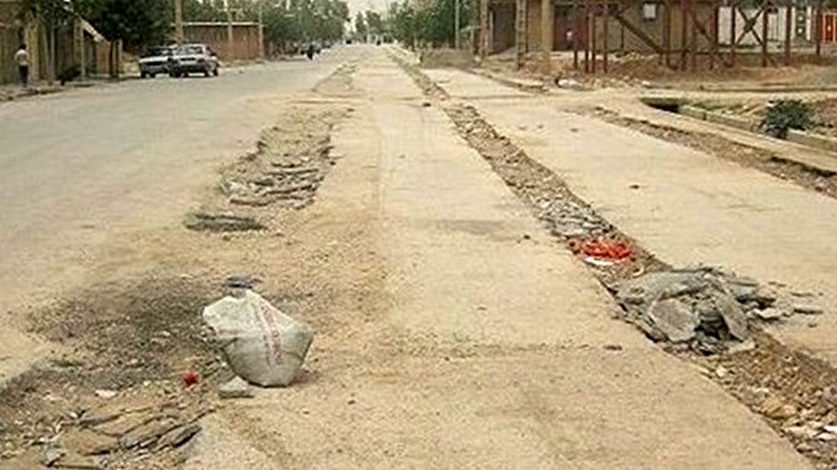 وضعیت نامناسب معابر شهرک کرناجی کرمانشاه به روایت تصویر