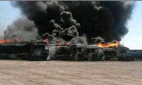 احتمال انفجار ۱۰۰ تا ۵۰۰ کامیون و مرگ ۵۰ نفر در گمرگ اسلام قلعه