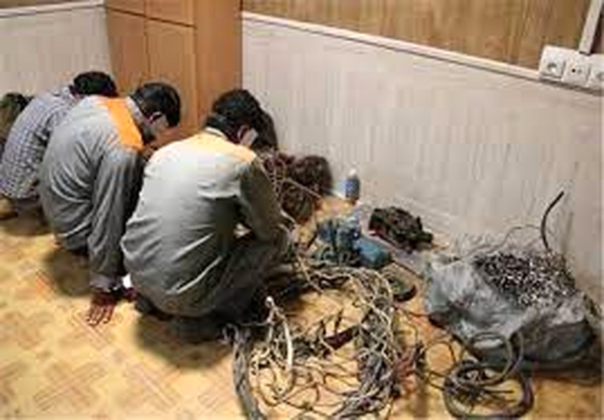 باند سارقان سیم و کابل برق در جیرفت متلاشی شد