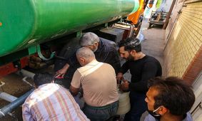 اعزام دو دستگاه تریلر آبرسان از کرج به سوسنگرد