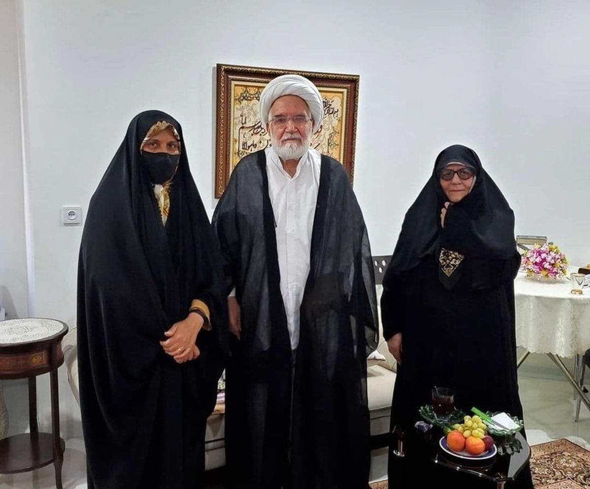 جمیله کدیور به دیدار مهدی کروبی و همسرش فاطمه کروبی رفت/ عکس