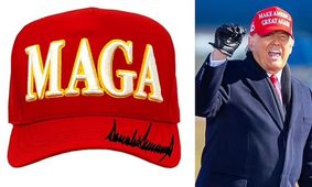 ترامپ از طراحی جدید کلاه معروفش با حروف اختصار "MEGA" خبر داد