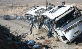8 کشته در حادثه واژگونی اتوبوس در محور سوادکوه