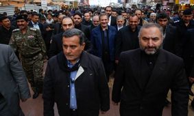 حضور جهانگیری در راهپیمایی عظیم اربعین حسینی