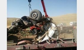 2 کشته در واژگونی تریلی