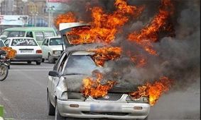 آتش گرفتن ۷ خودرو در یکی از خیابان‌های رامسر