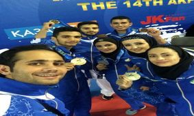 حضور چهار گیلانی در مسابقات لیگ جهانی کاراته در امارات