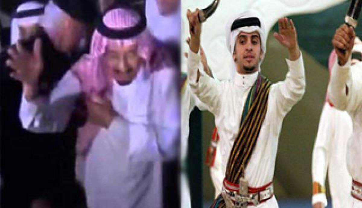 رقص ملک سلمان در فینال جام پادشاهی عربستان + فیلم