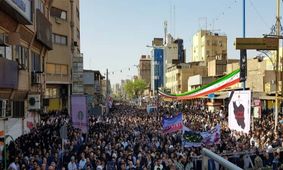 آغاز تشییع پیکرهای پاک شهدای حادثه تروریستی در اهواز + تصاویر