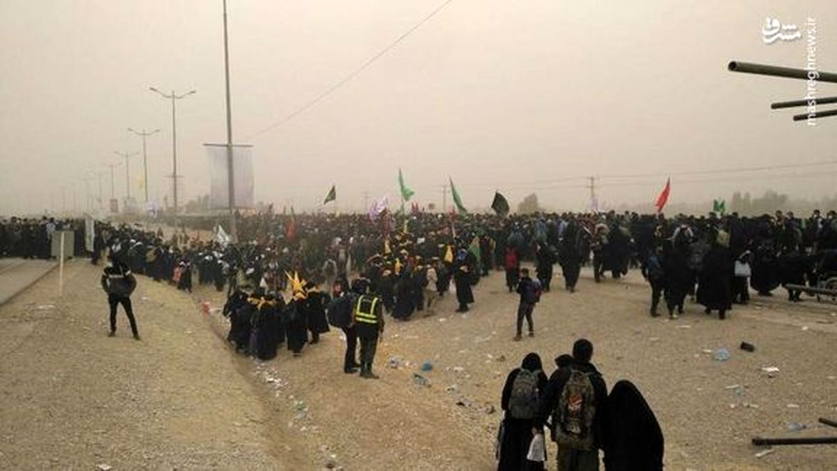 طوفان باسرعت ۷۵ کیلومتر در مرز مهران
