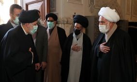 حضور رئیس جمهور در مراسم ترحیم آیت‌الله صافی گلپایگانی

