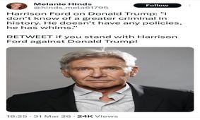 بازیگر مشهور آمریکایی: جنایتکاری بزرگتر از ترامپ در تاریخ نمی‌شناسم