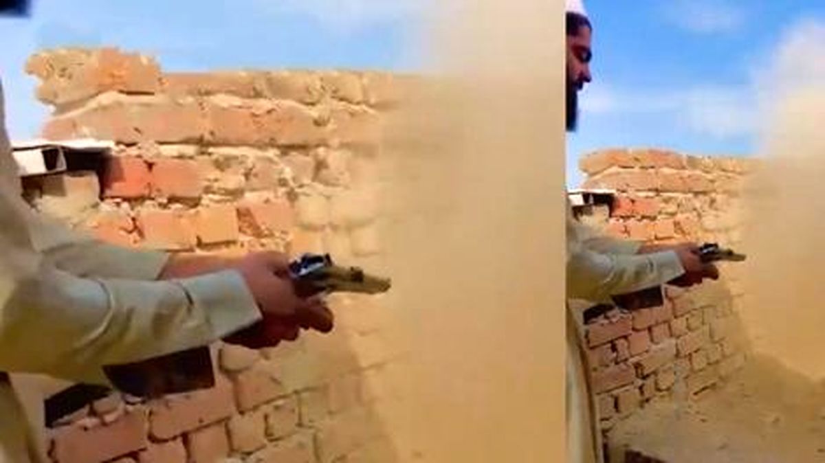 عملکرد تپانچه رگبارزن با بلندترین خشاب در پاکستان/ ویدئو

