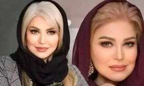 اکرم محمدی در کنار دخترش «مروارید» 