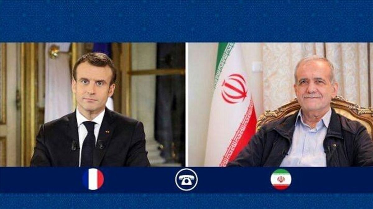 ماکرون از گفت و گو با پزشکیان خبر داد
