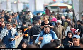 استقبال از زائران حسینی در مرز چذابه+ تصاویر