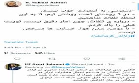 تصویر/توییت نرگس کلباسے و پاسخ وزیر ارتباطات