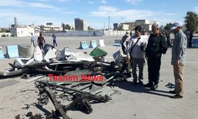 لاشه خودروی عامل انتحاری حمله تروریستی چابهار + عکس