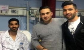 عیادت بازیکن استقلال از مدافع مصدوم پرسپولیس