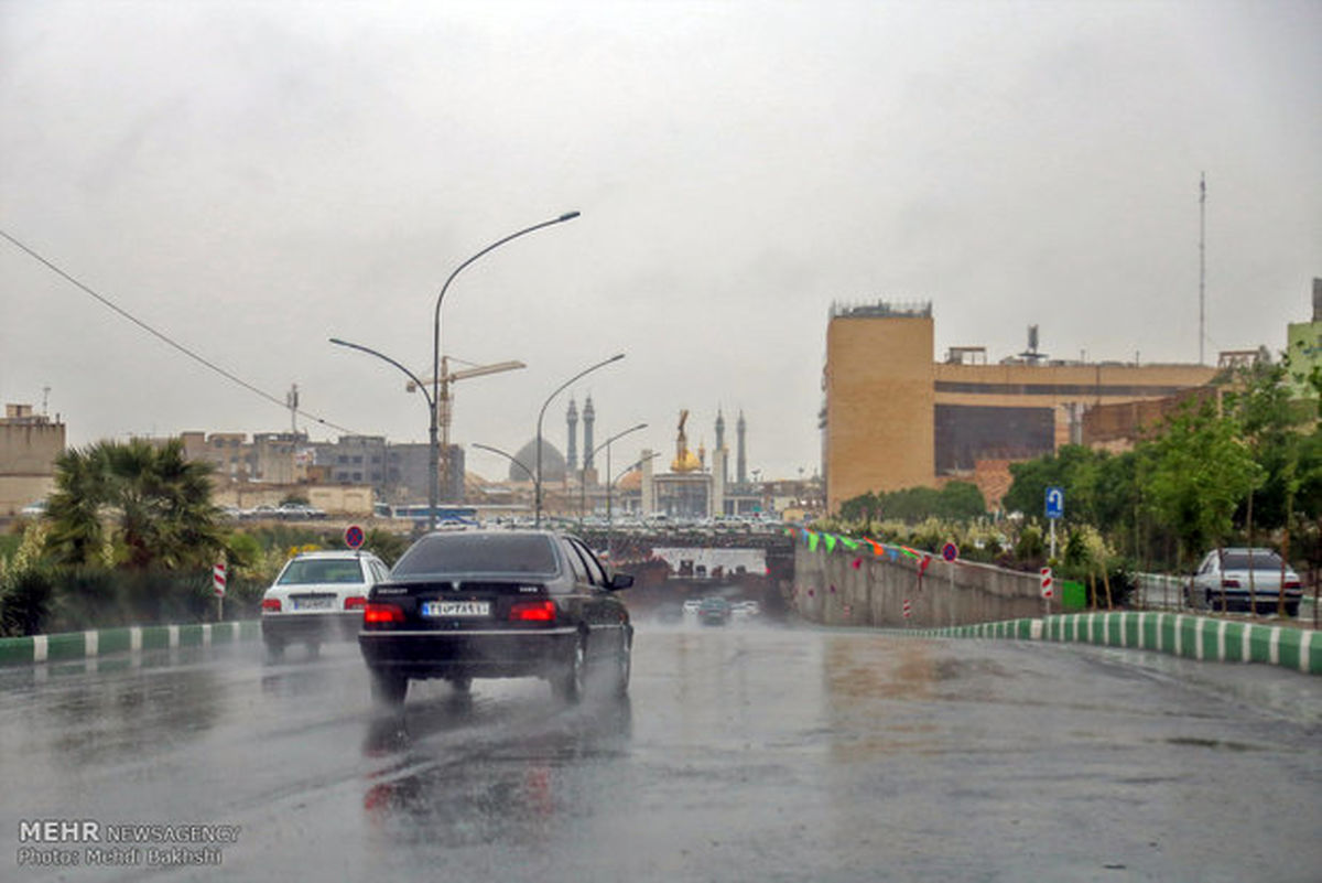 بارش بیش از ۱۲ میلی‌متر باران در قم