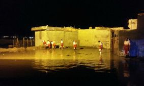 بالا آمدن رودخانه قره‌سو ۱۵۰ خانوار شهرک کرناچی را دچار مشکل کرد