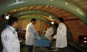 راه‌اندازی بیمارستان صحرایی در پلدختر؛ بیماری عفونی در مناطق سیل‌زده مشاهده نشد