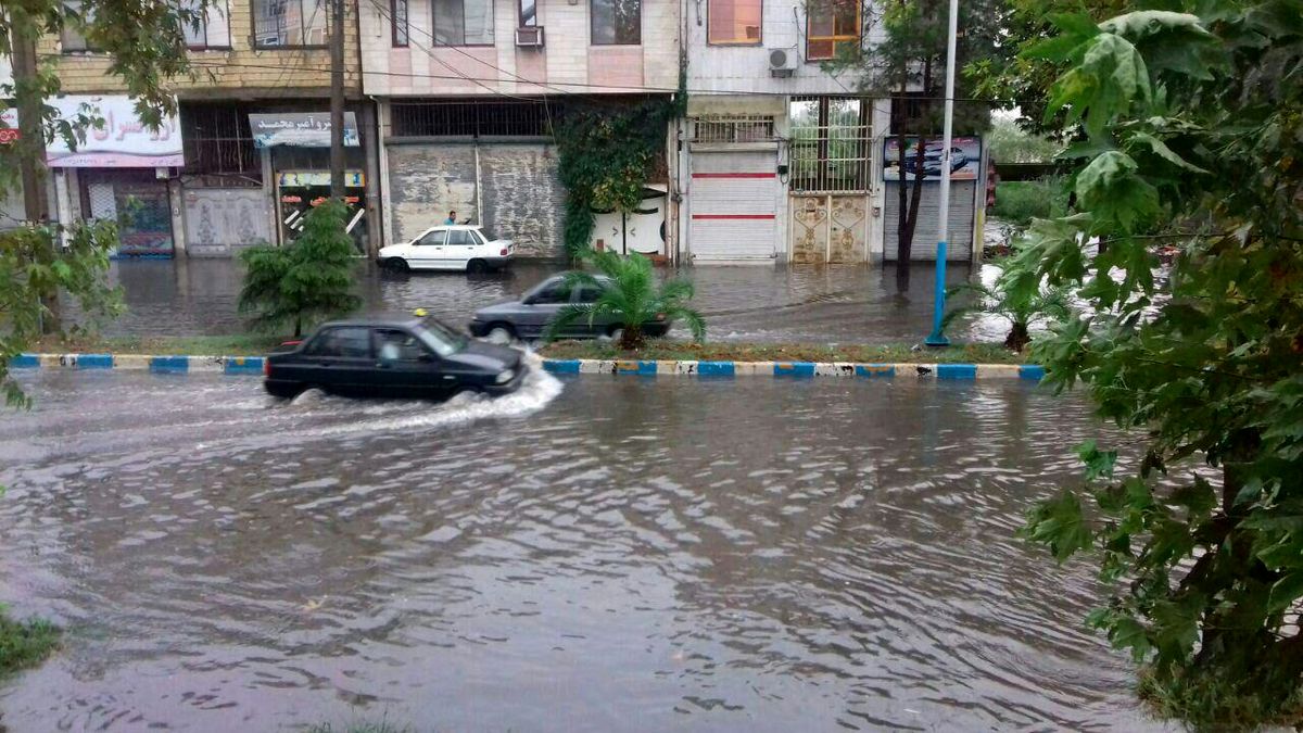 آبگرفتگی شدید بلوار نامجو مشهد+فیلم