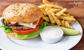 برگر مرغ و قارچ برگر + دستور تهیه
