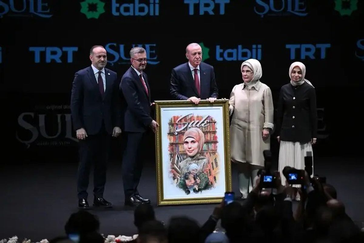 رجب طیب اردوغان یک سریال ترکی را افتتاح کرد | عکس