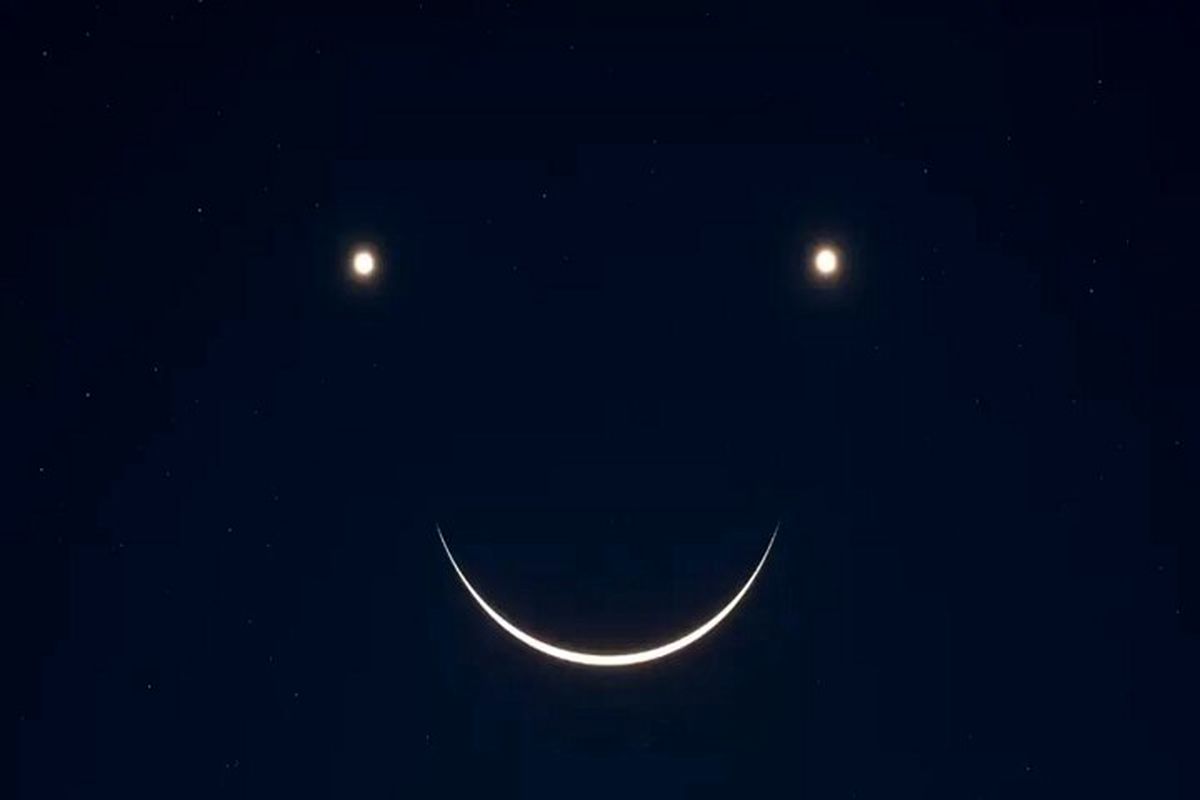 شب‌نشینی ماه و زهره و مشتری

